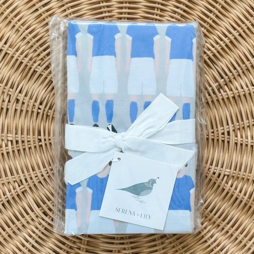NEW Serena & Lily Oxford Soccer Euro Pillow Sham-Blue